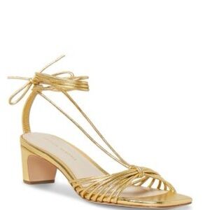 Loeffler Randall Gold Riley Sandals, size 6.5